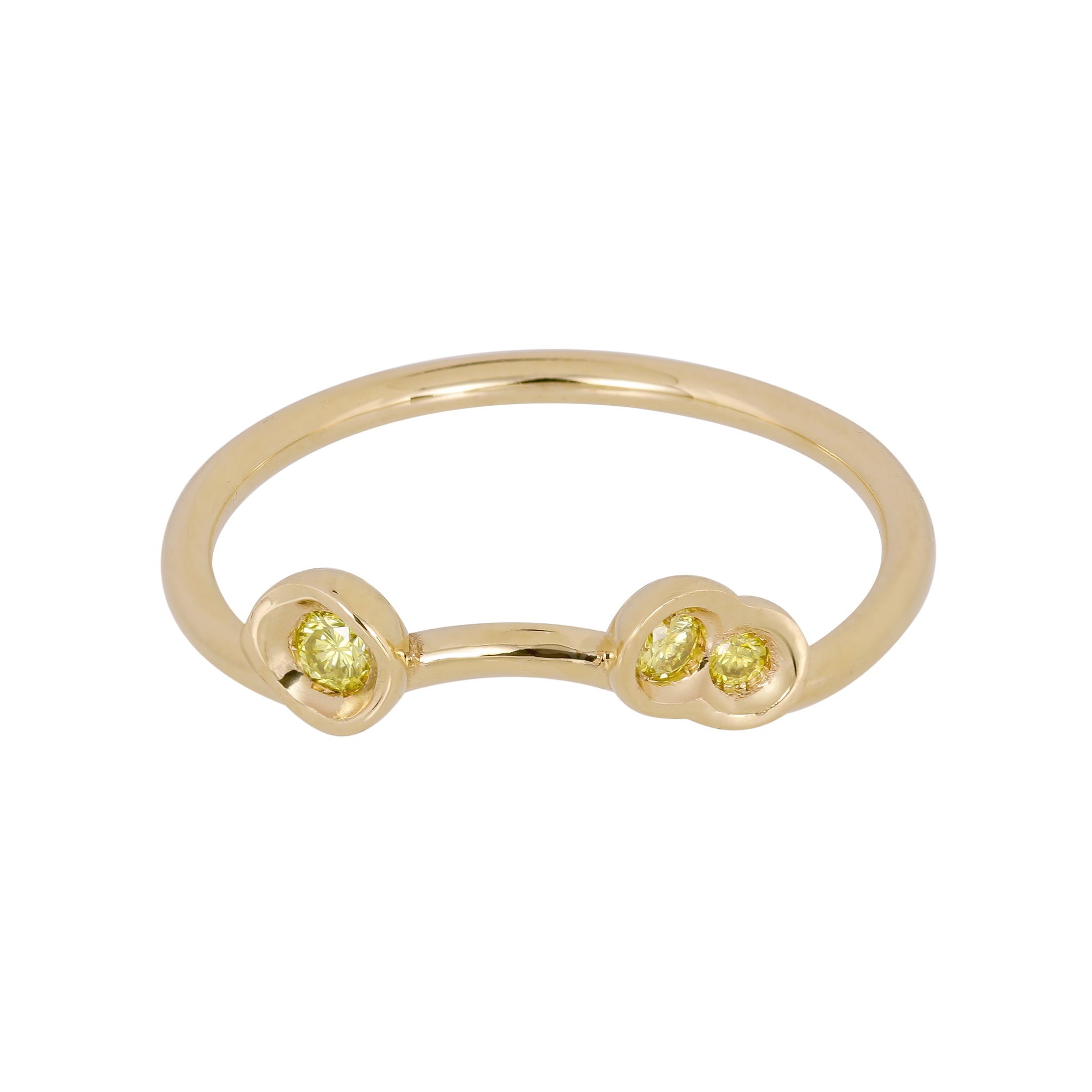 Yellow Diamond Obi Wave #3 Ring - Kay Konecna Studio