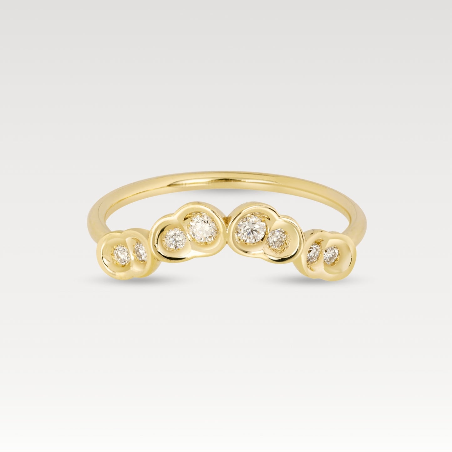 White Diamond Obi Wave no.8 Ring