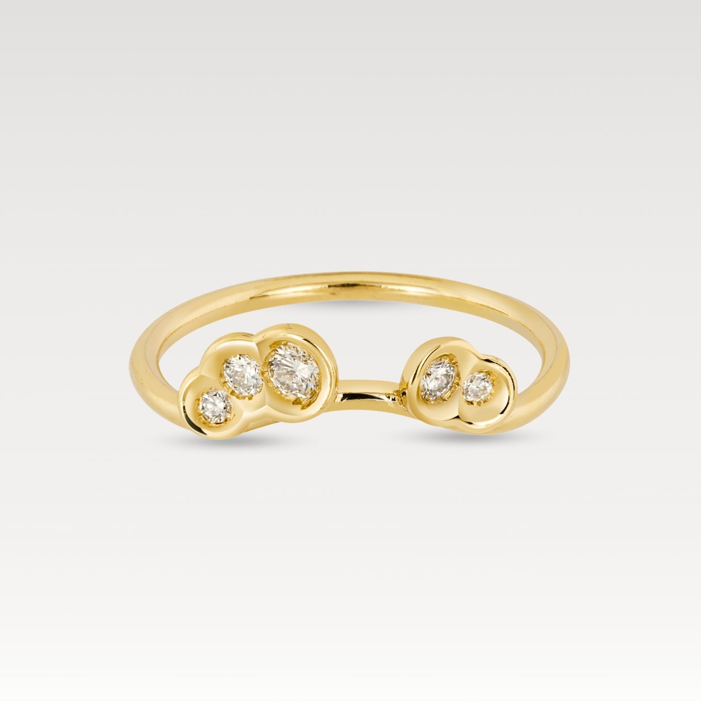 White Diamond Obi Wave no.5 Ring