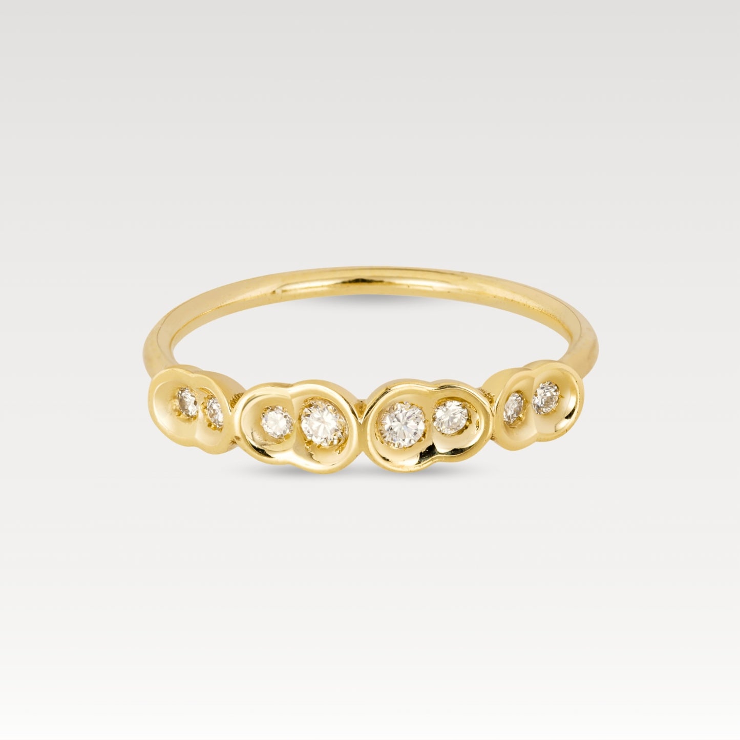 White diamond Obi Flow no.8 Ring