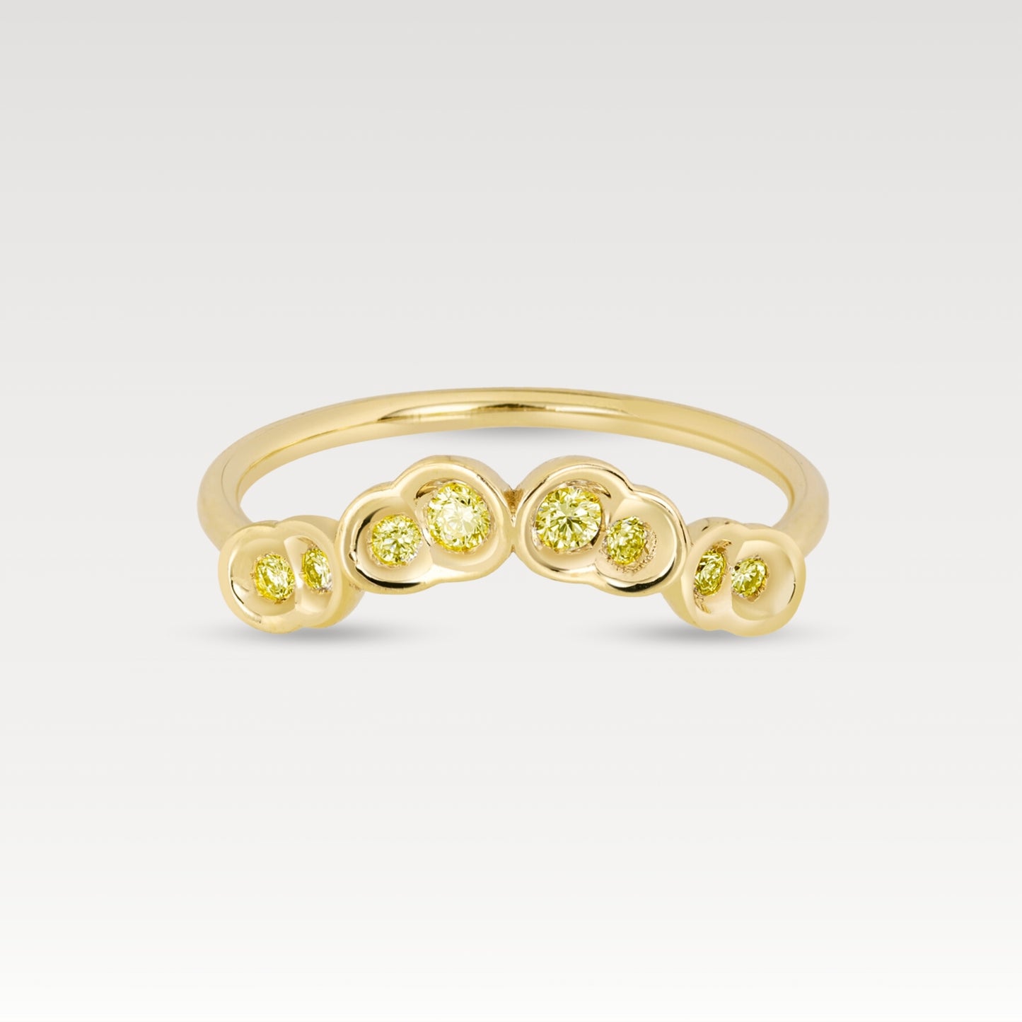 Yellow Diamond Obi Wave #8 Ring