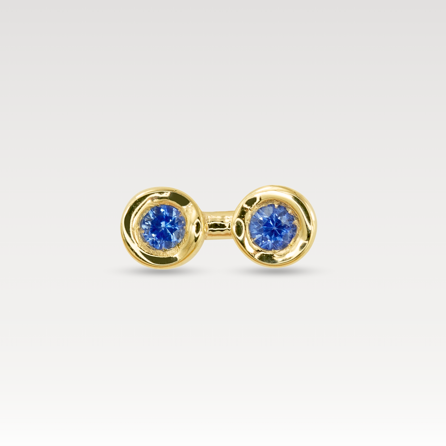 Blue Sapphire OBI no.2 Toggle Stud (single earring)