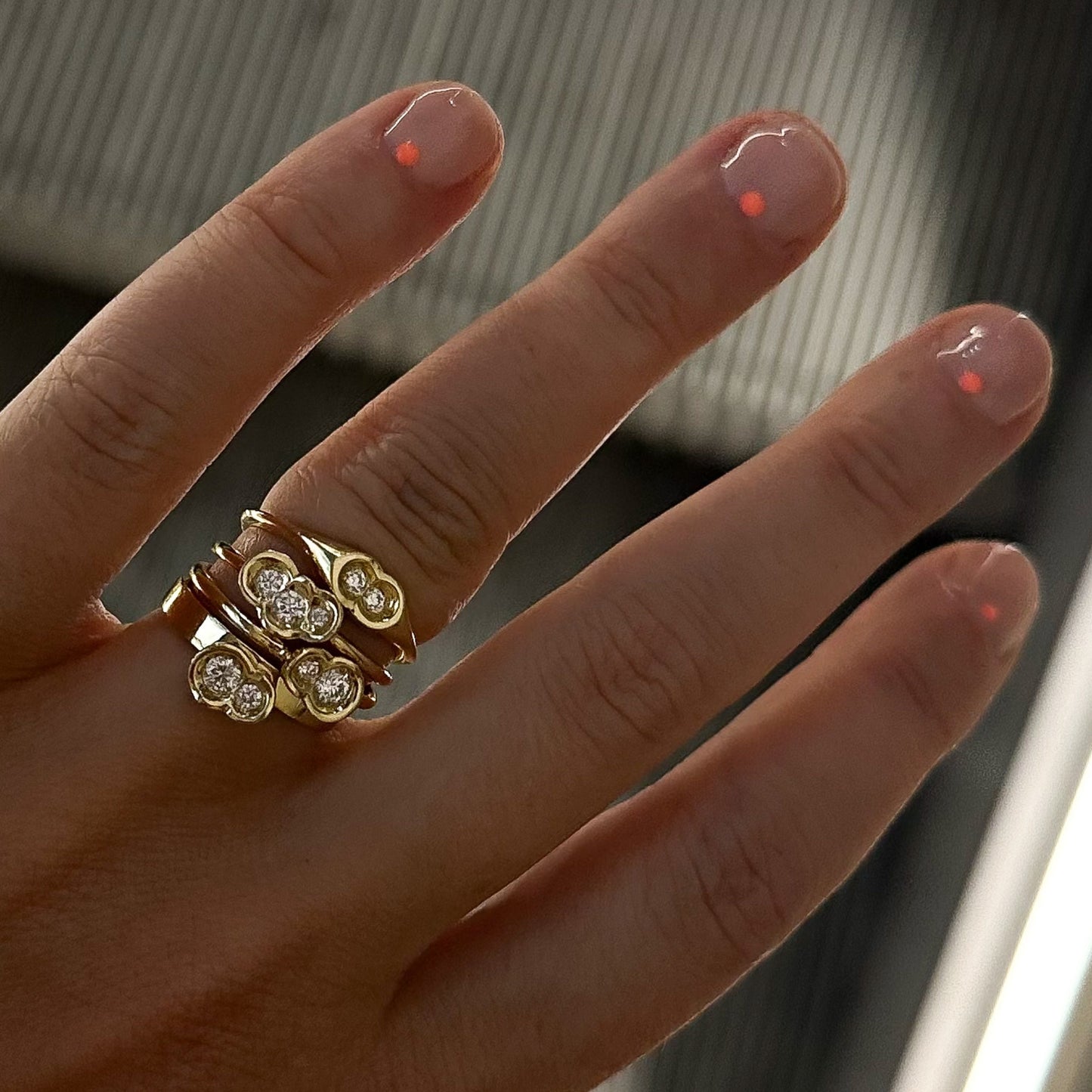White Diamond Round Obi Skai no.3 Ring