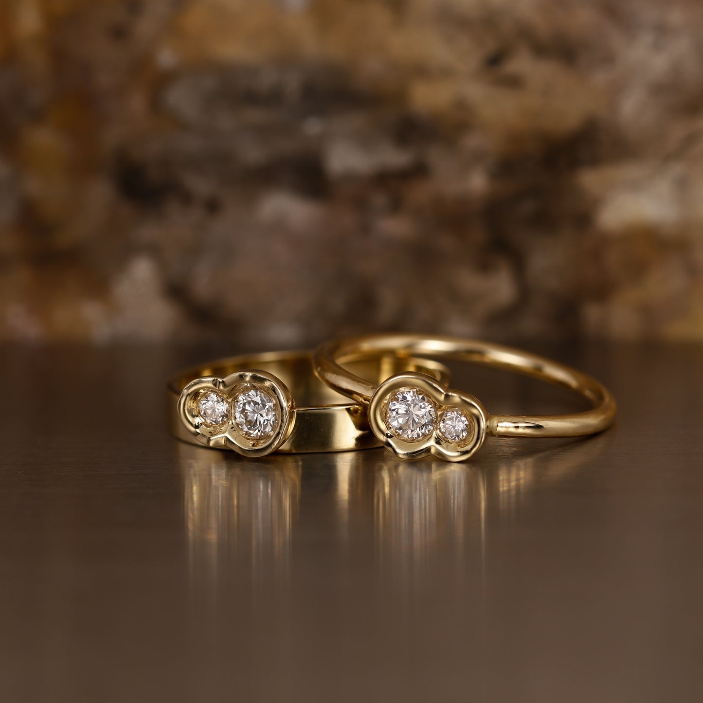 White Diamond Round Obi Skai no.2 Ring