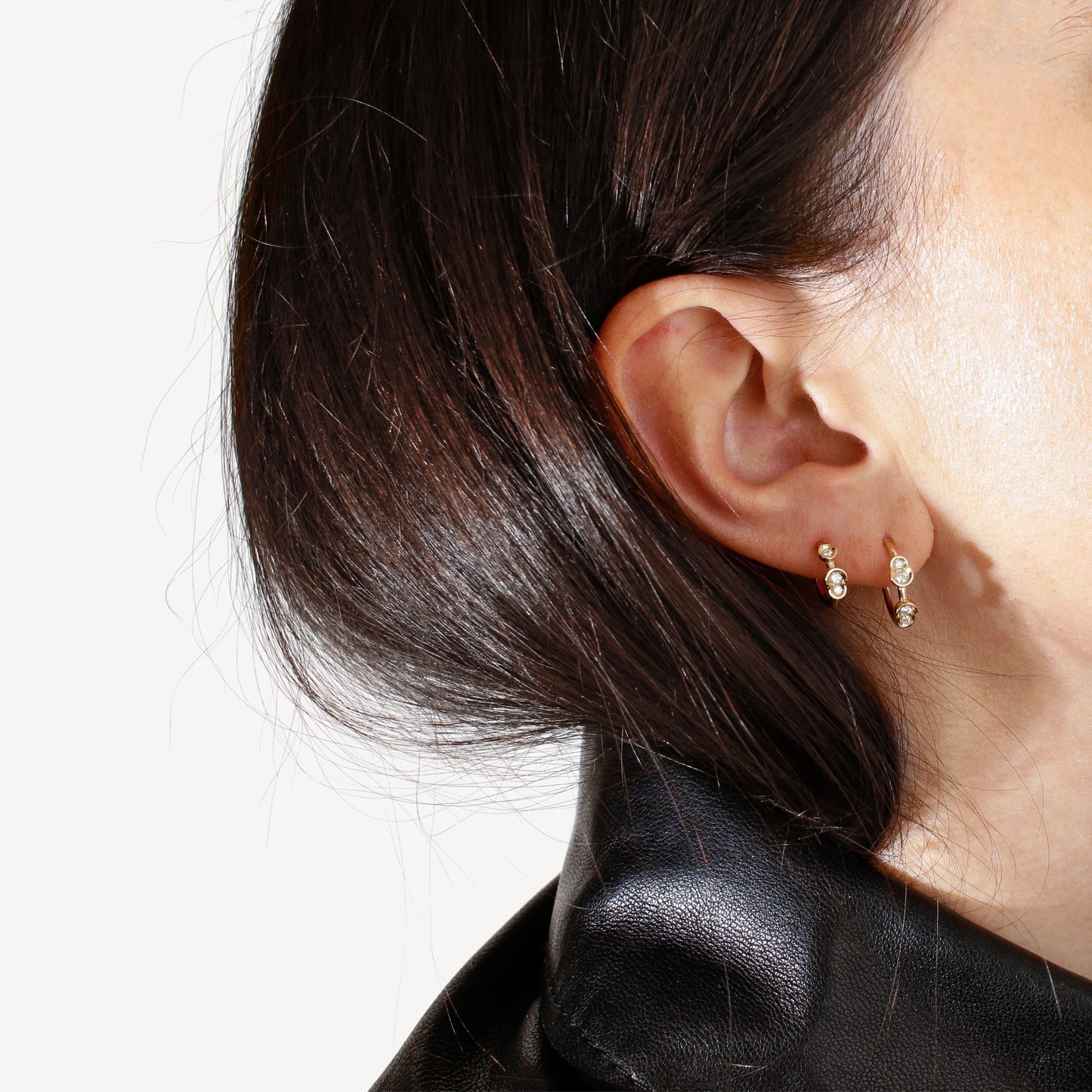 White diamond Obi #2 hoop 8mm