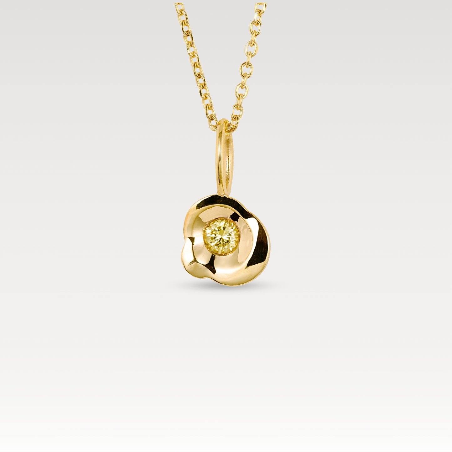 Yellow diamond Obi Flow no.1 pendant