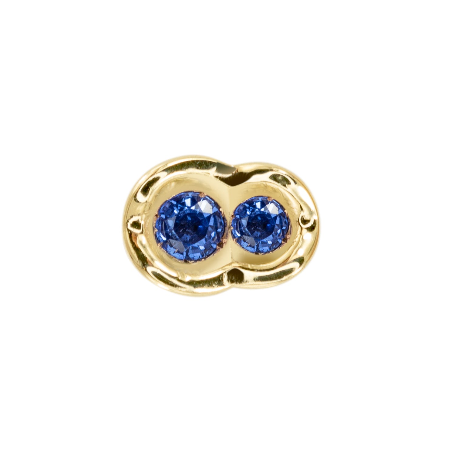 Blue Sapphire Obi Earring #3 - Kay Konecna Studio