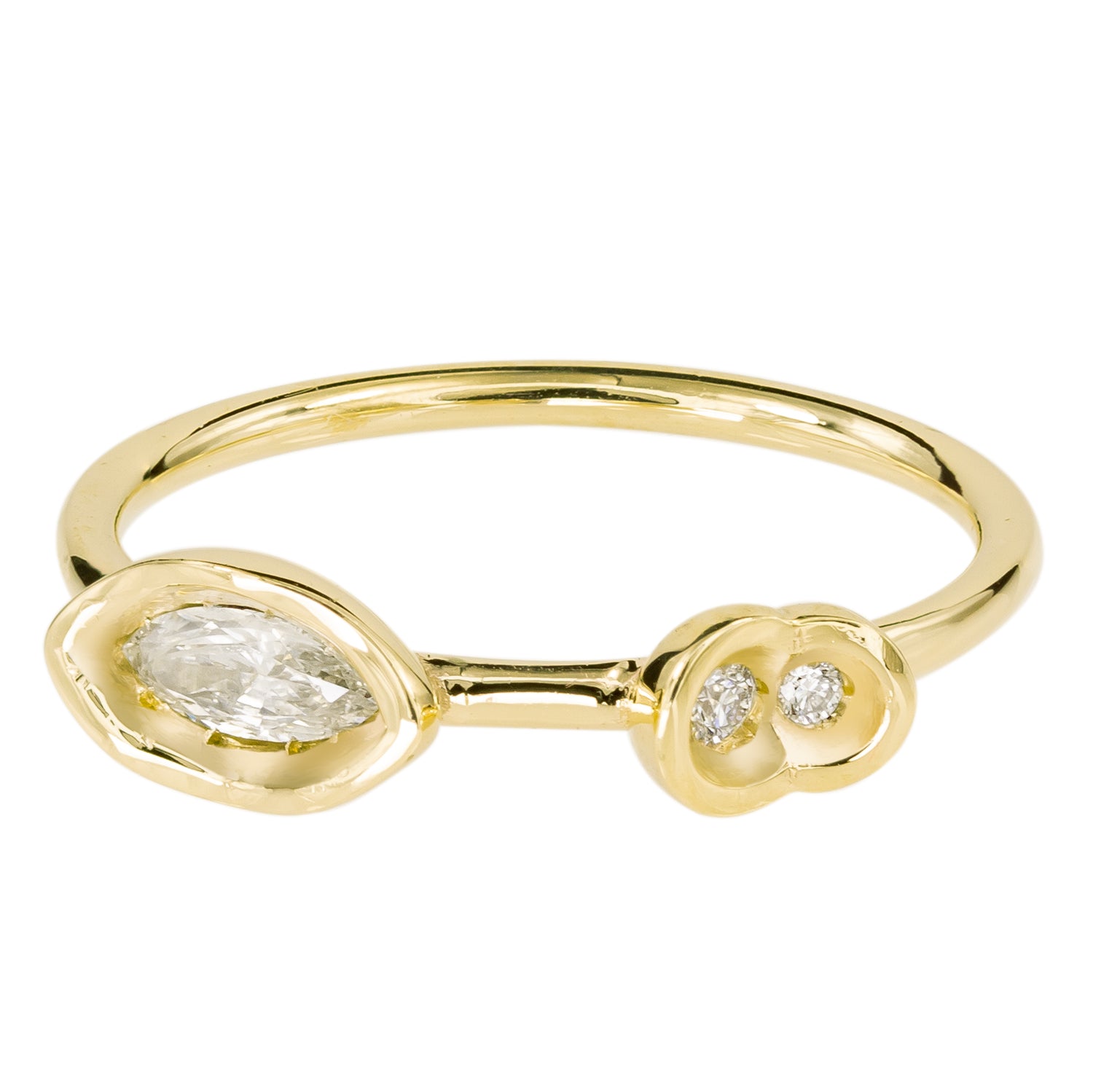 White Diamond Marquise OBI Ring #23 - Kay Konecna Studio