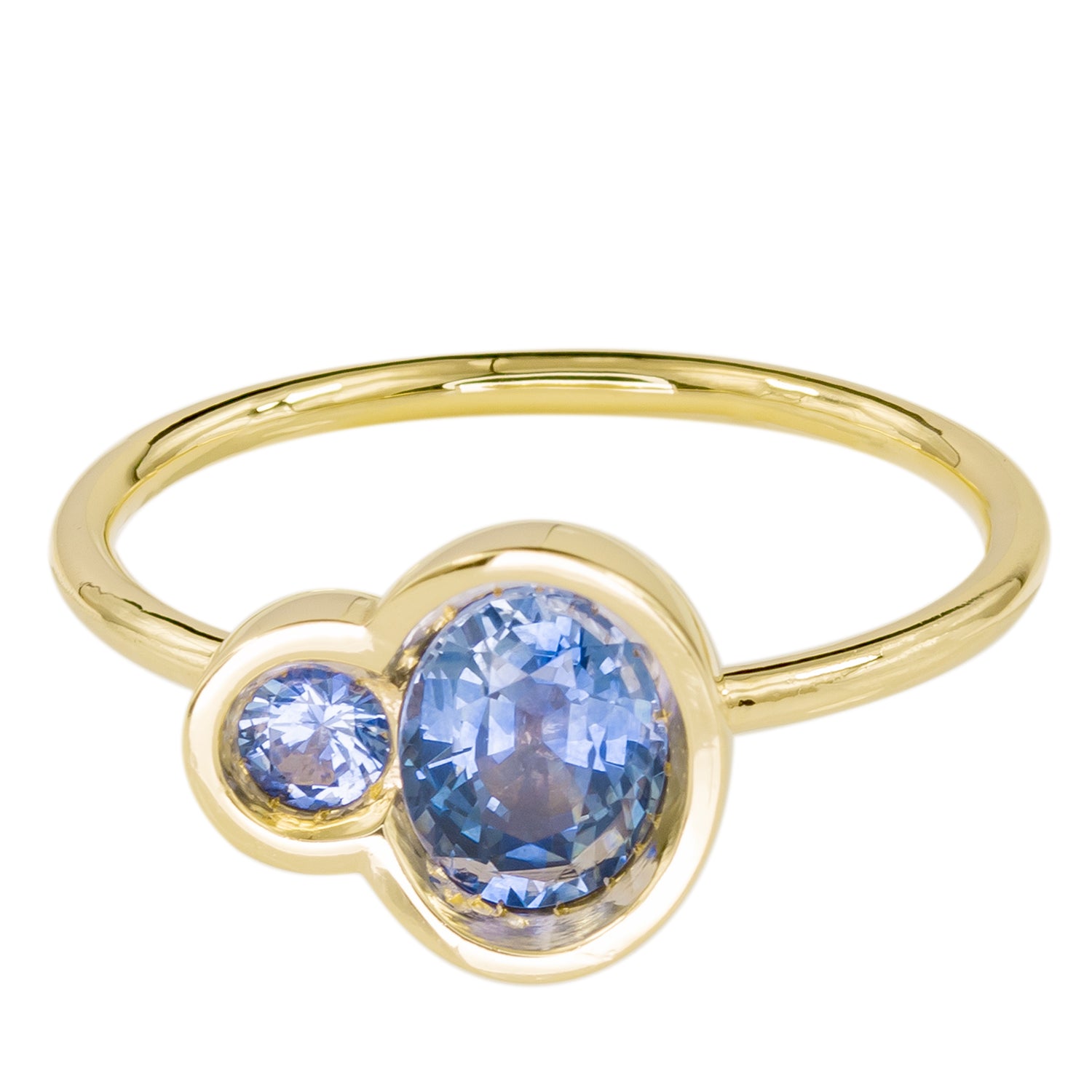 Light Blue Sapphire OBI Dahl ring #1 - Kay Konecna Studio