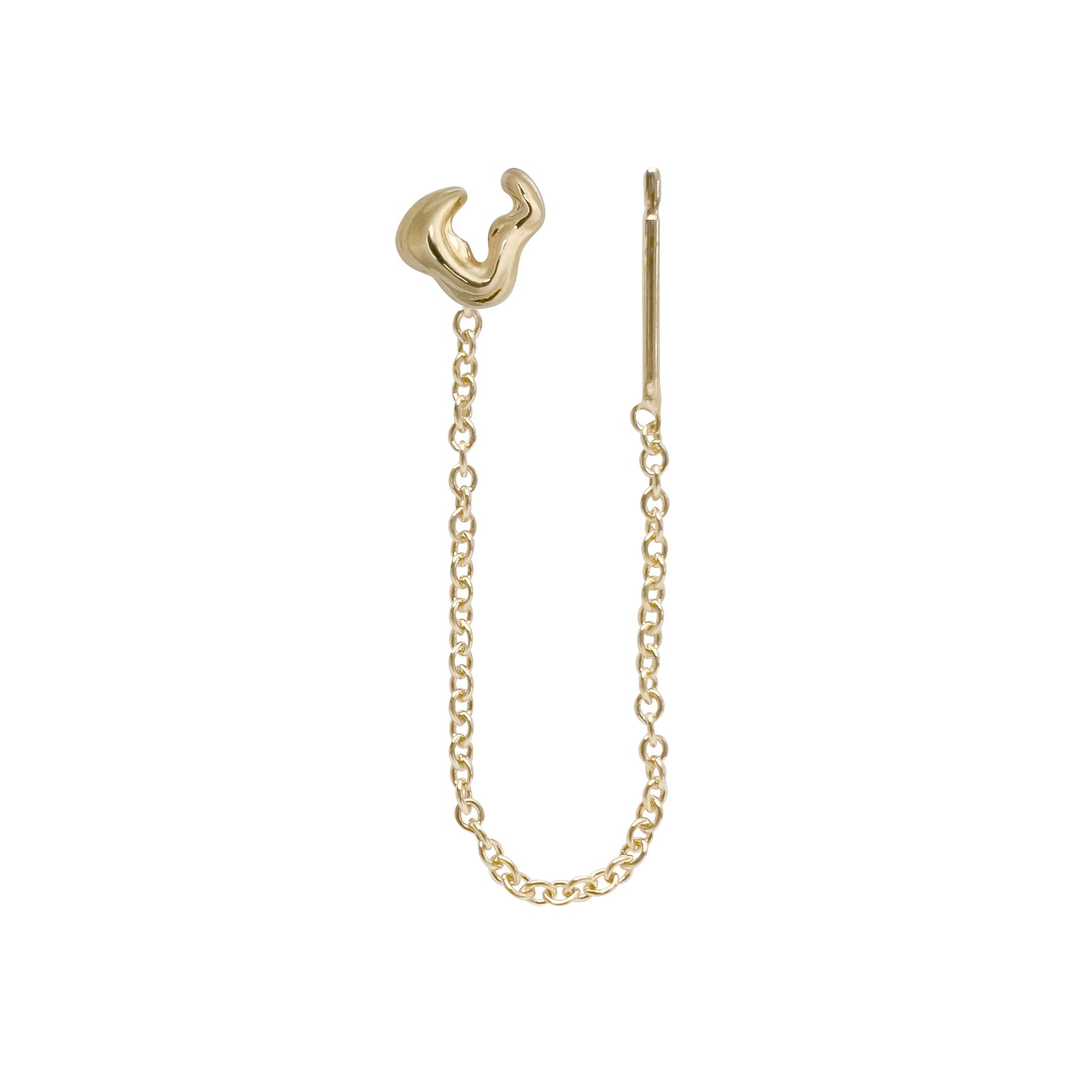 Isla Single Chain Stud Earring - Kay Konecna Studio