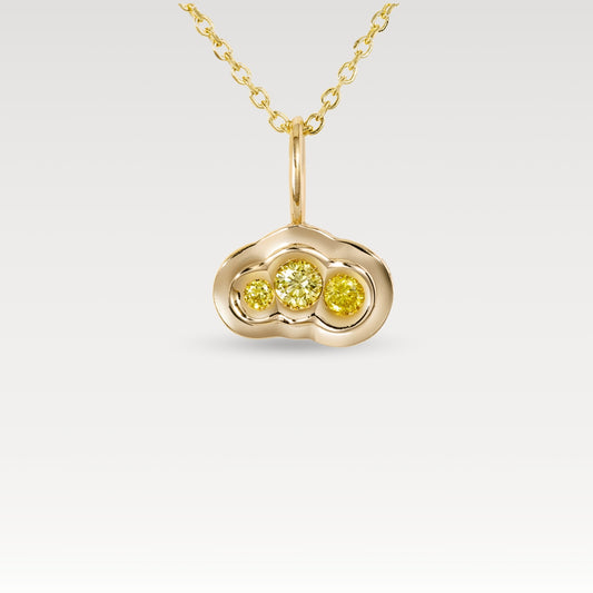 Yellow diamond Obi Flow East-West #3 pendant