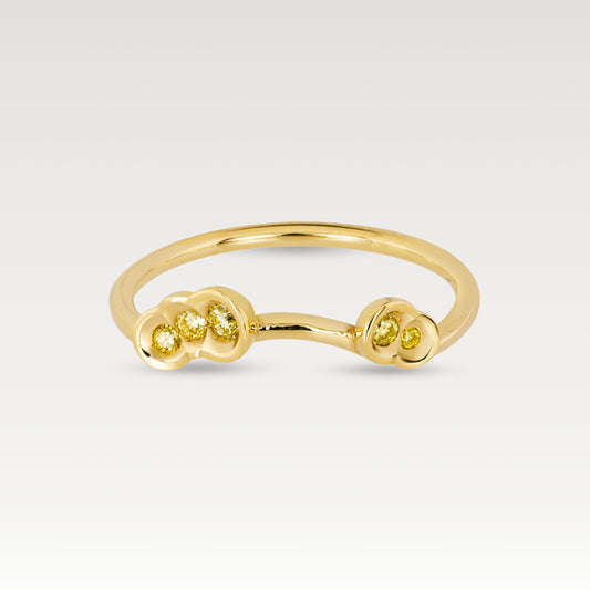 Yellow Diamond Obi Wave #5 Ring