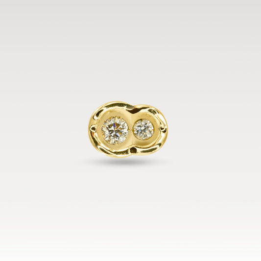 White Diamond Obi Earring no.2