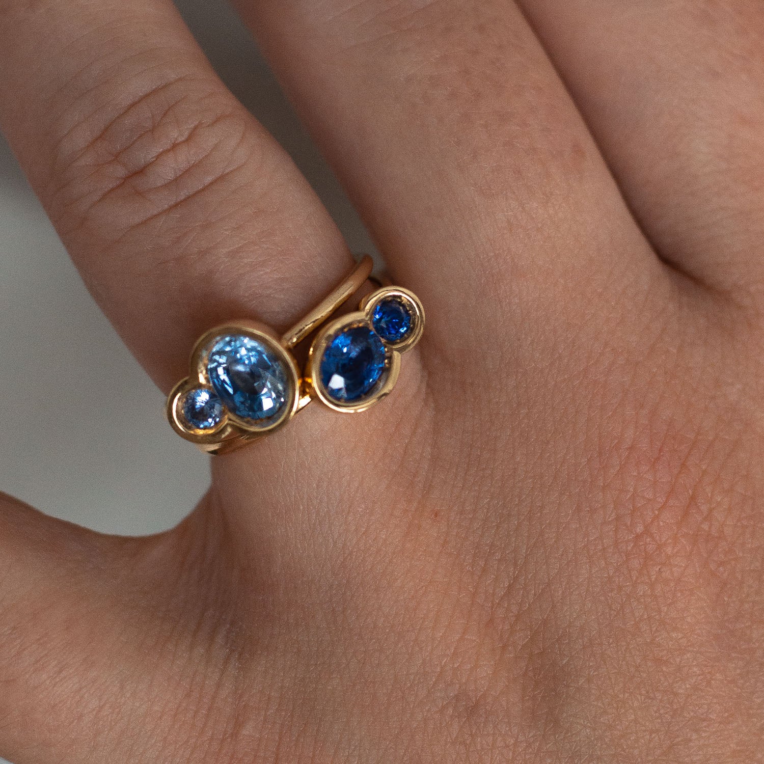 Blue Sapphire OBI ring #1 - Kay Konecna Studio