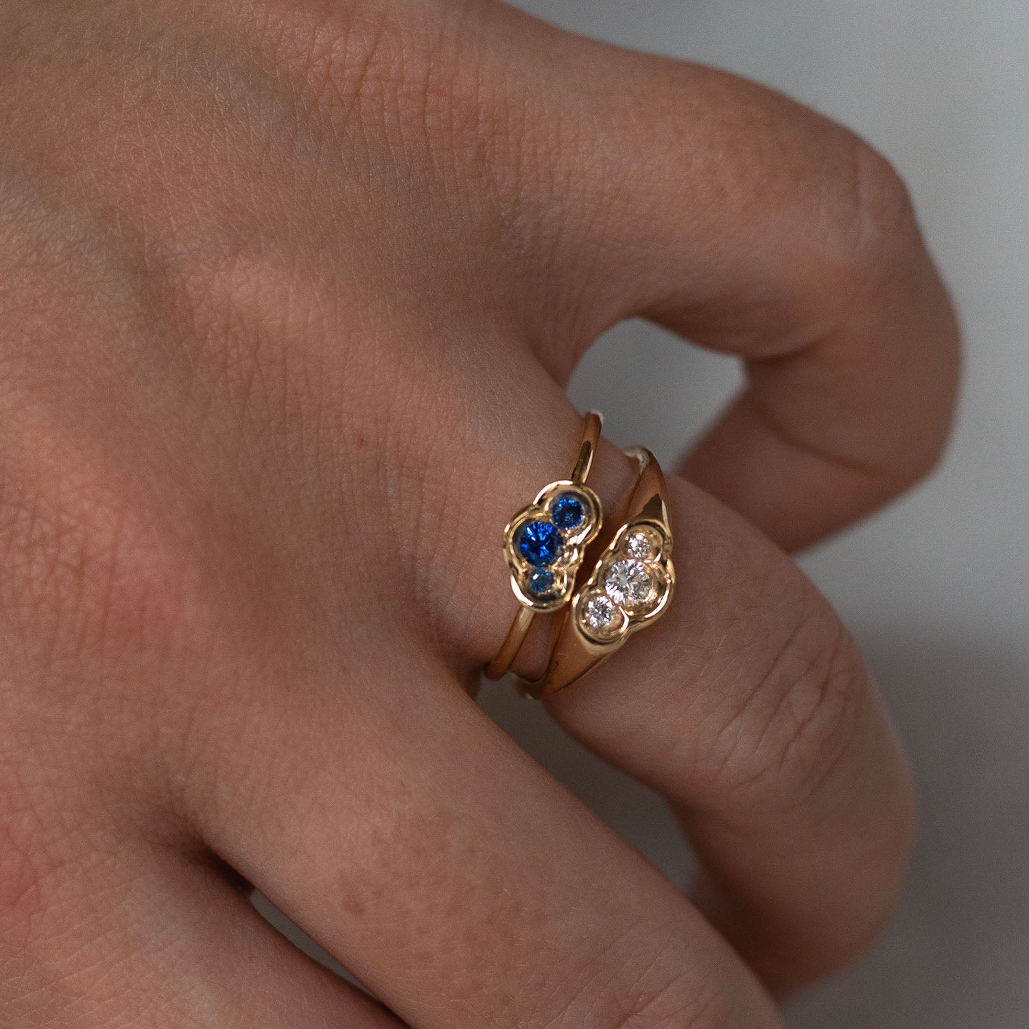Blue Sapphire OBI ring #4 - Kay Konecna Studio