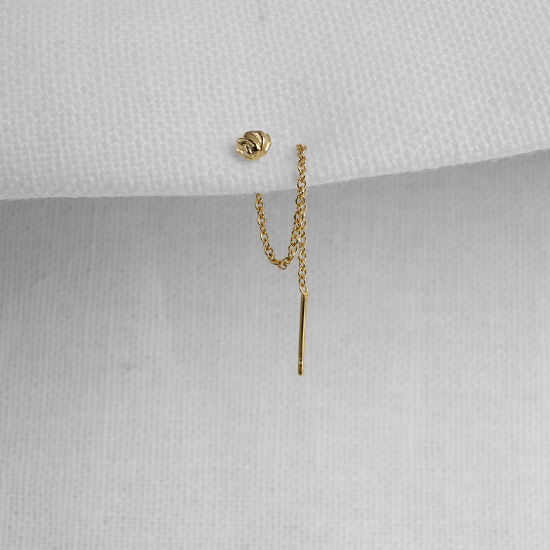 Dune 4mm Single Chain Stud Earring - Kay Konecna Studio