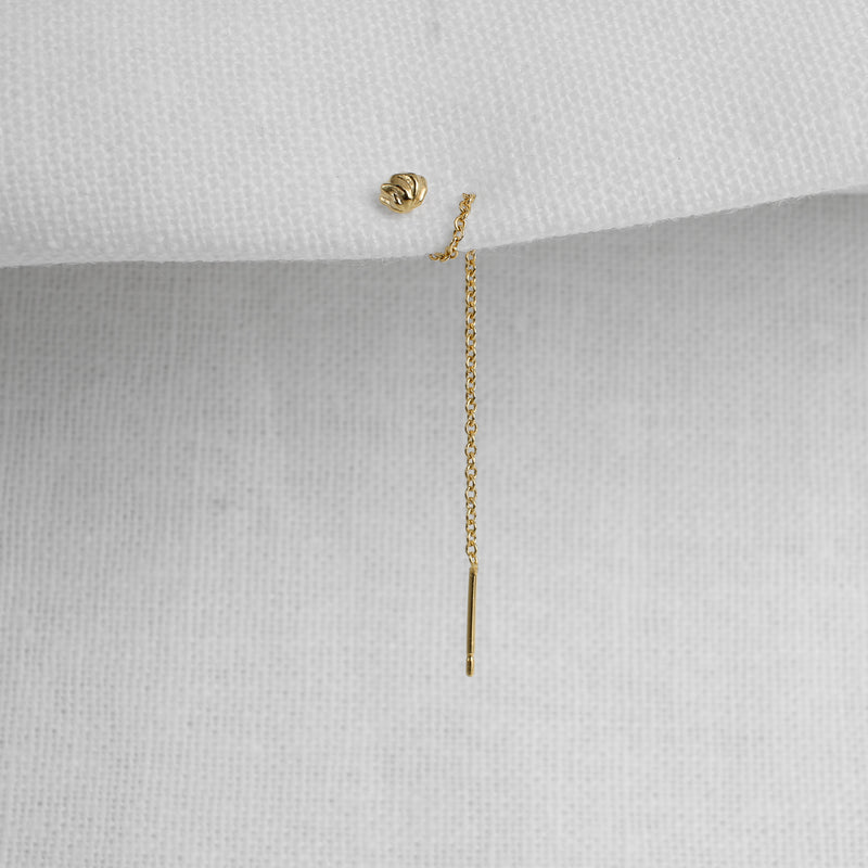 Dune 4mm Single Chain Stud Earring - Kay Konecna Studio