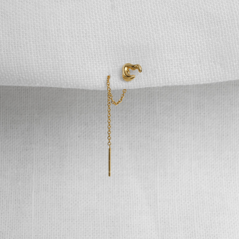 Isla Single Chain Stud Earring - Kay Konecna Studio