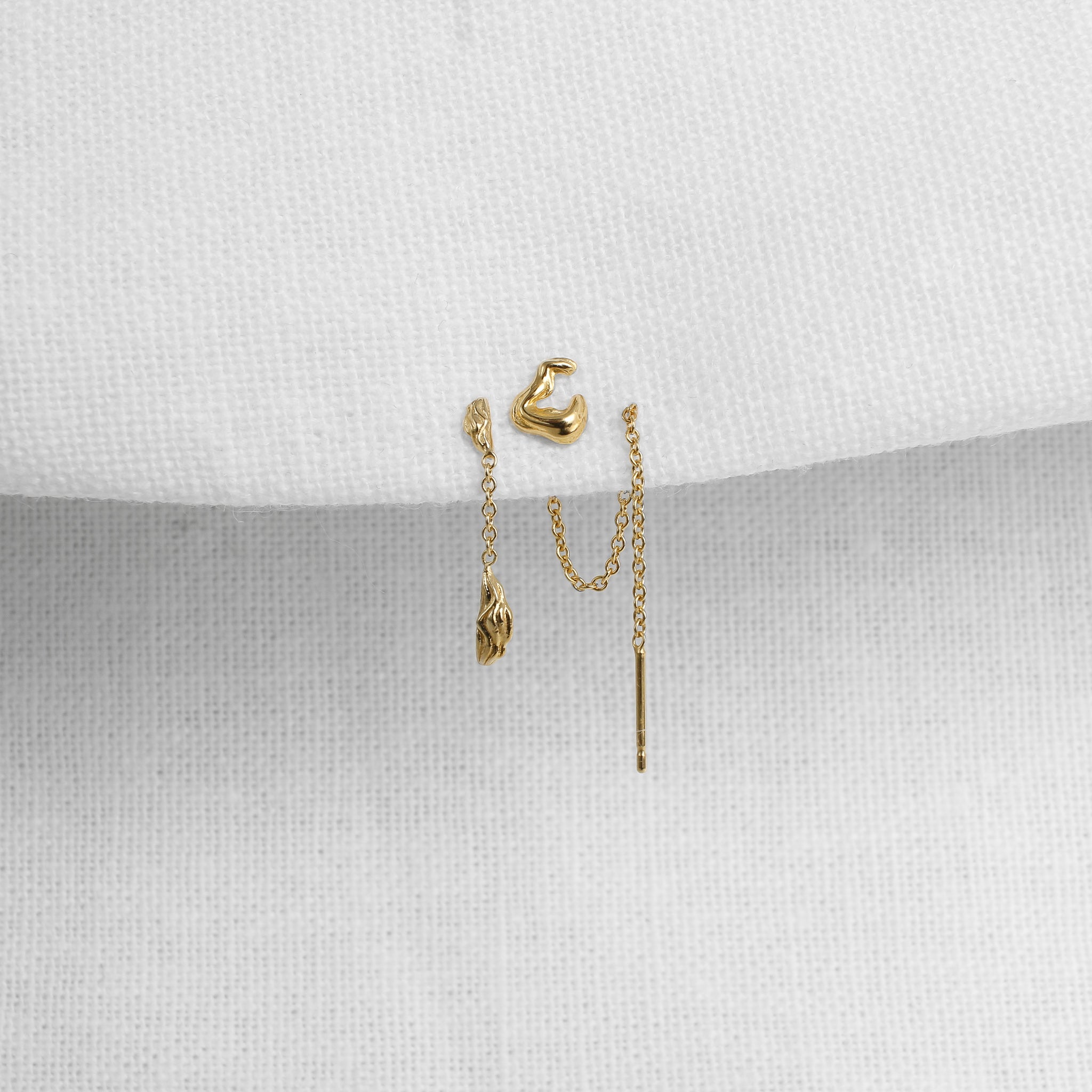 Isla Single Chain Stud Earring - Kay Konecna Studio