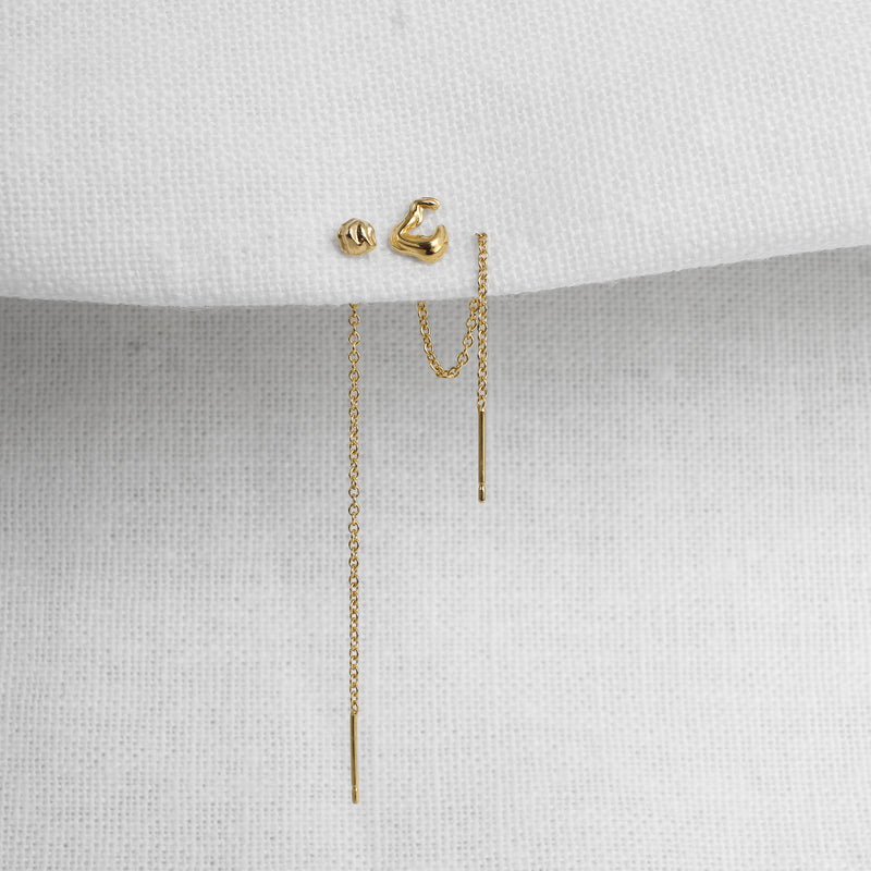 Dune 4mm Single Chain Stud Earring - Kay Konecna Studio