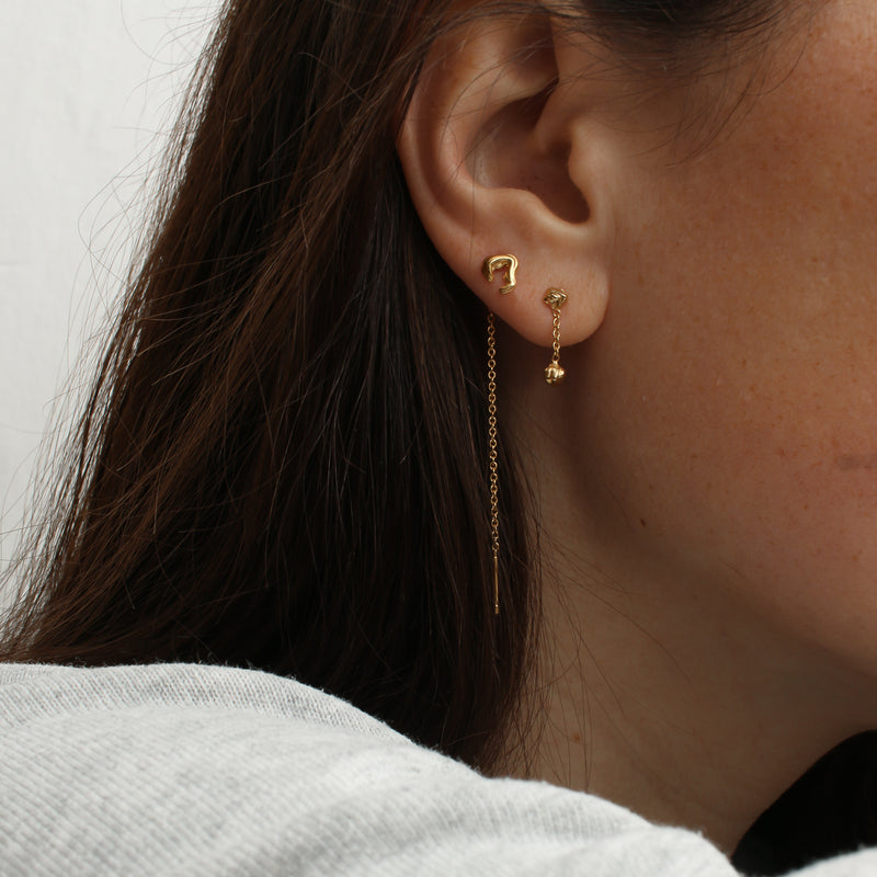 Isla Single Chain Stud Earring - Kay Konecna Studio