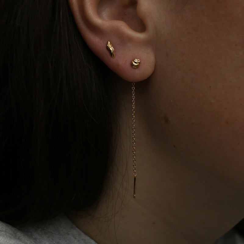 Dune 4mm Single Chain Stud Earring - Kay Konecna Studio
