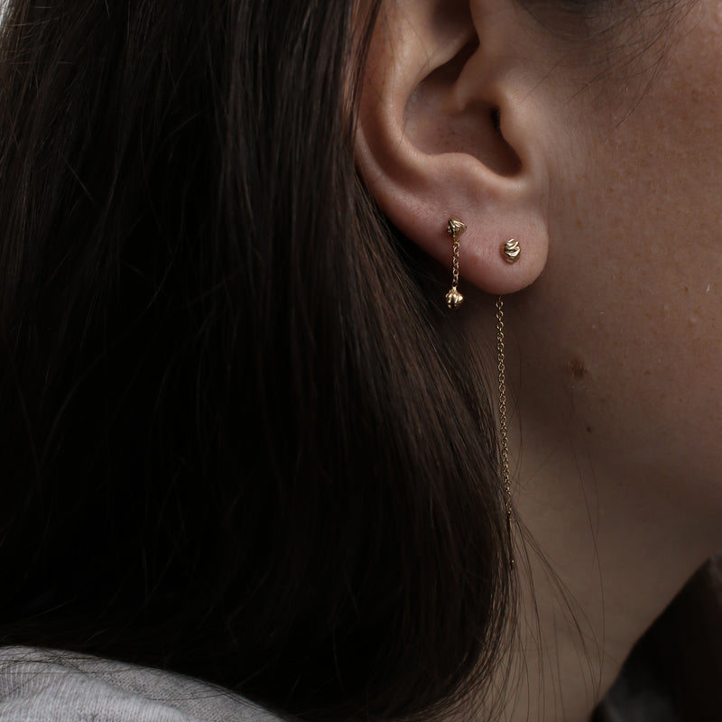 Dune 4mm Single Chain Stud Earring - Kay Konecna Studio