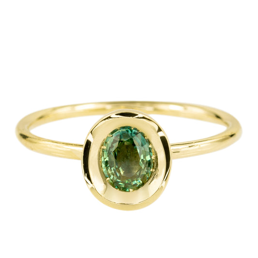 Green Sapphire OBI ring #2 - Kay Konecna Studio