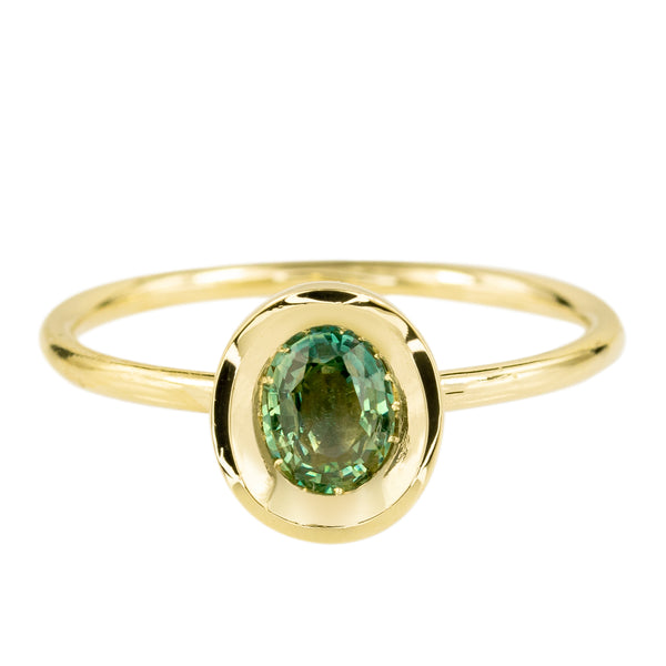 Green Sapphire OBI ring #2 - Kay Konecna Studio
