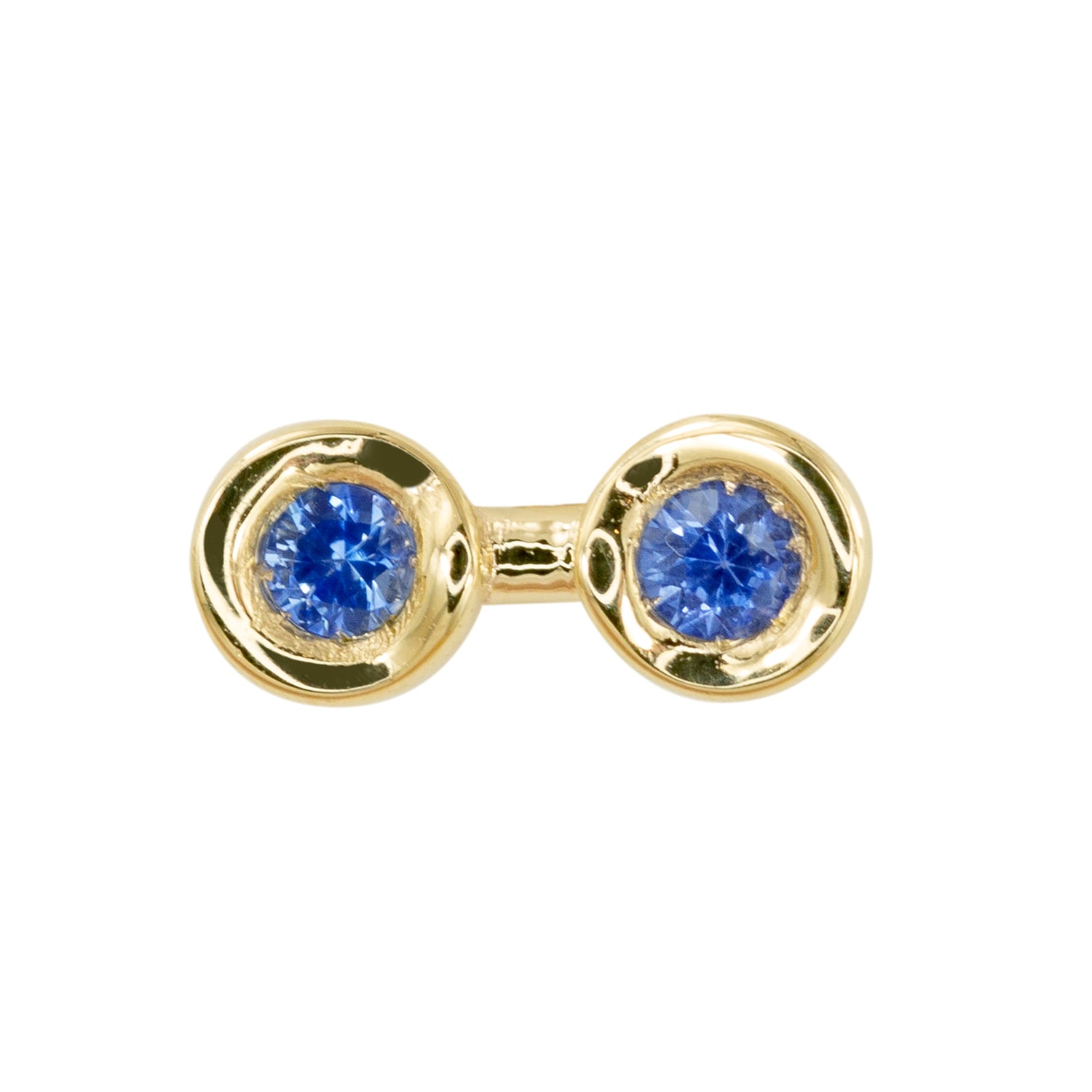 Blue Sapphire OBI Earring #22 - Kay Konecna Studio
