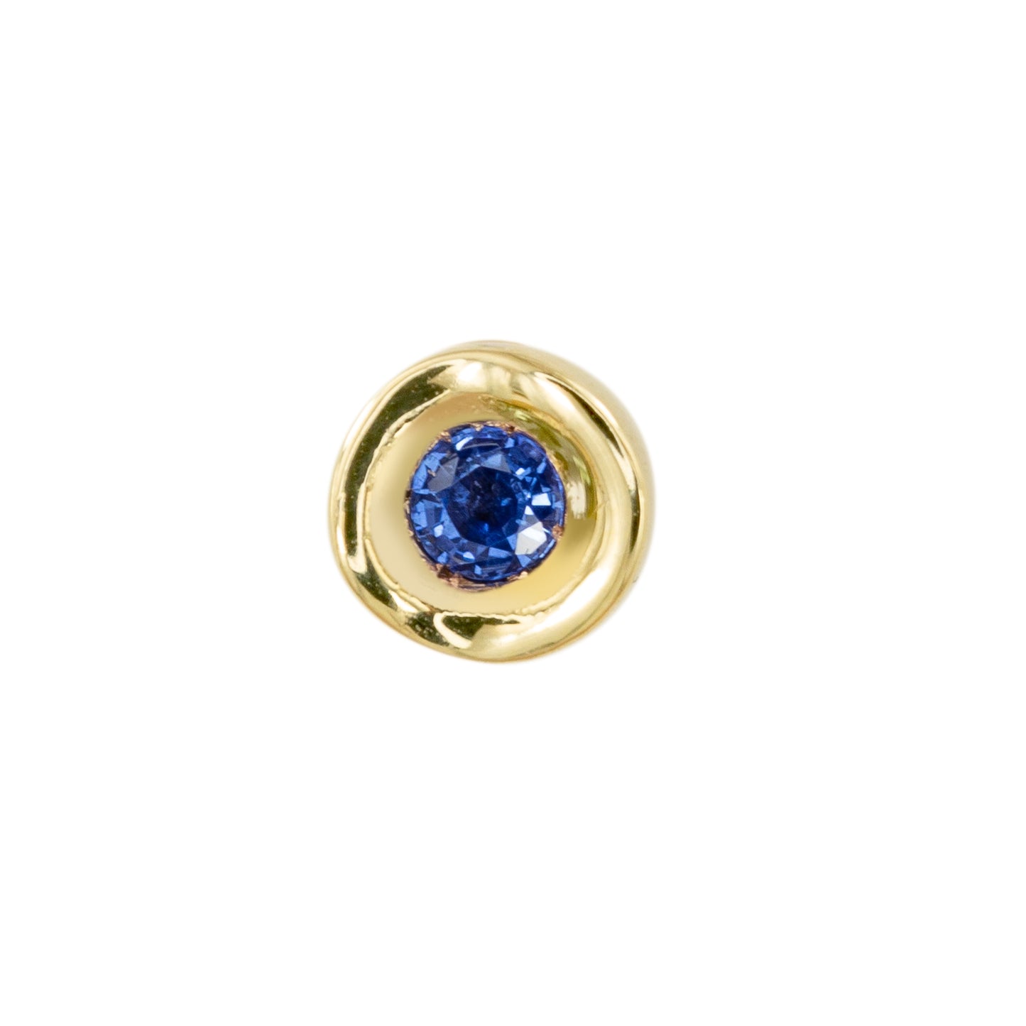Blue Sapphire OBI Earring #2 - Kay Konecna Studio