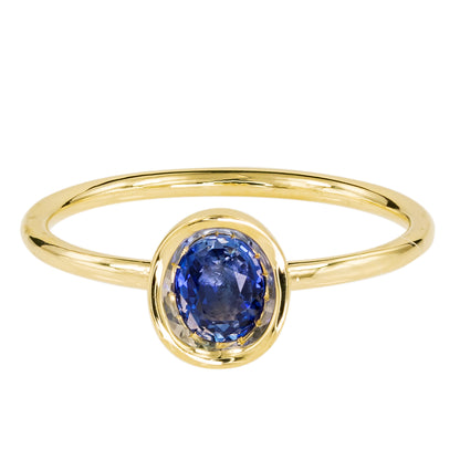 Blue Sapphire OBI ring #2 - Kay Konecna Studio