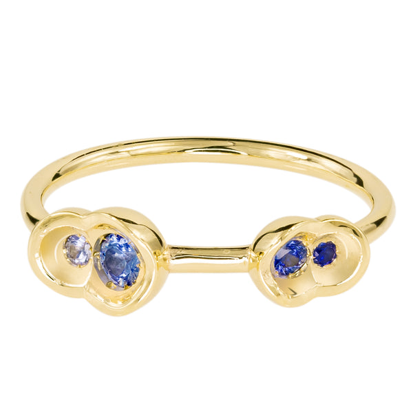 Tonal Blue Sapphire OBI Ring #33 - Kay Konecna Studio