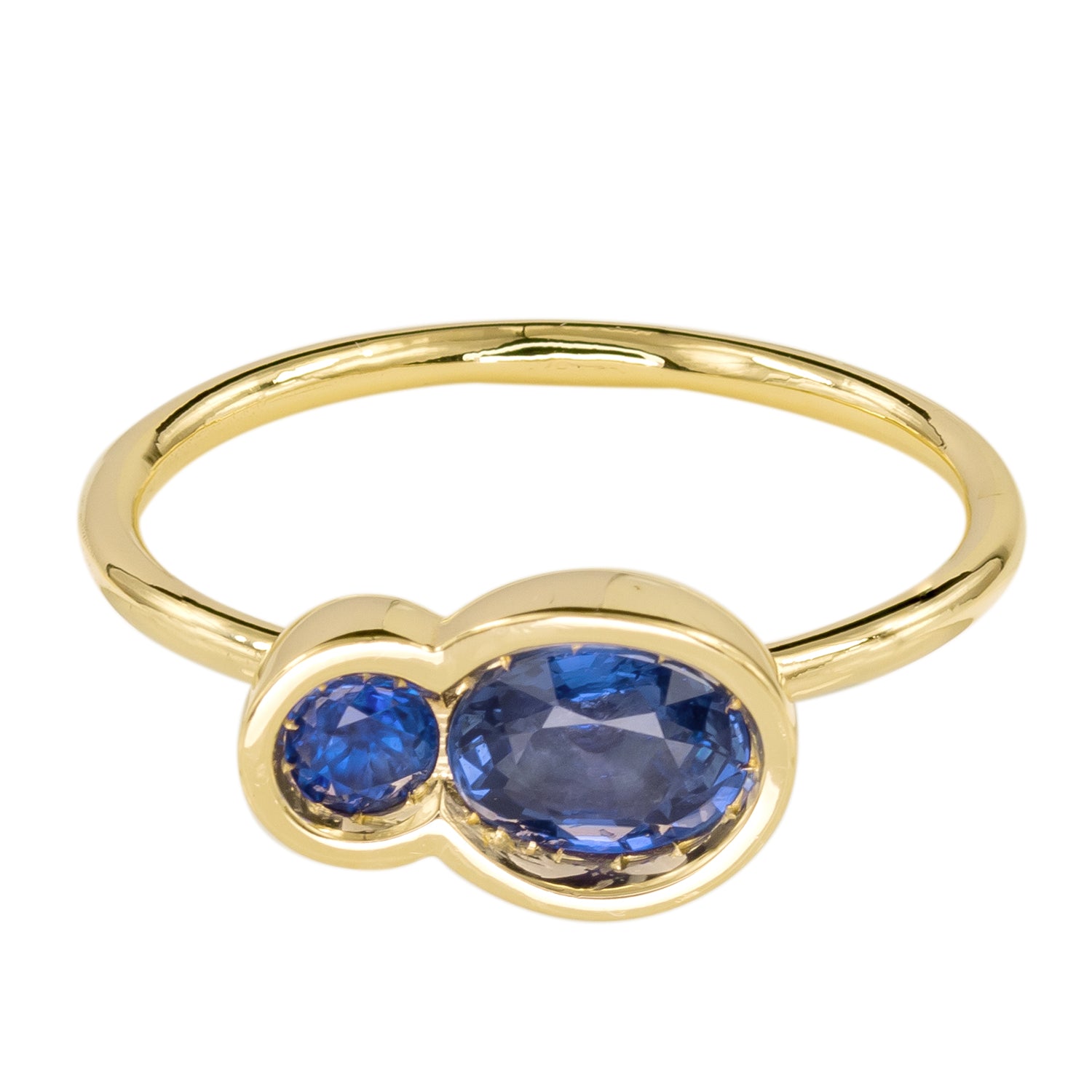 Blue Sapphire OBI ring #1 - Kay Konecna Studio