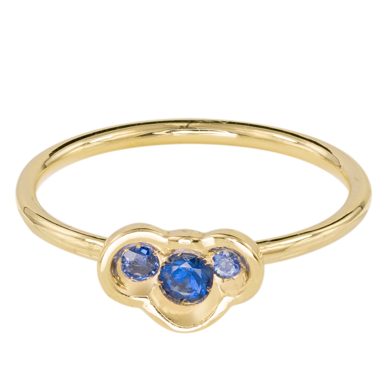 Blue Sapphire OBI ring #4 - Kay Konecna Studio