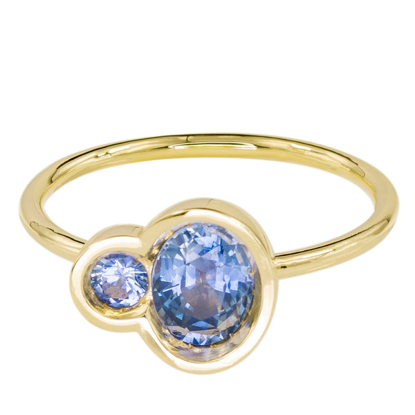 Light Blue Sapphire OBI Dahl ring #1 - Kay Konecna Studio